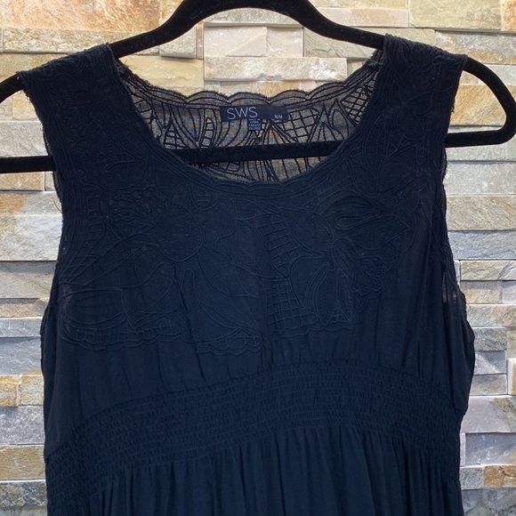 Sws, black midi dress M - Picture 2 of 4